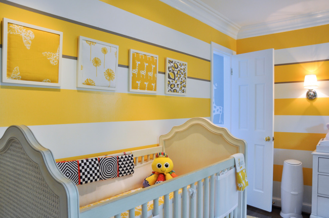 Желтый цвет отлично подойдет для оформления детской комнаты