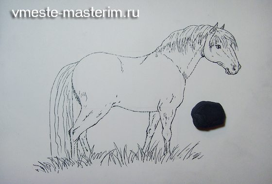нарисовать красивую лошадь